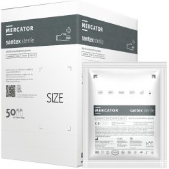 Rękawice lateksowe Mercator Medical RMM-SANSTERILE – lateks Biały