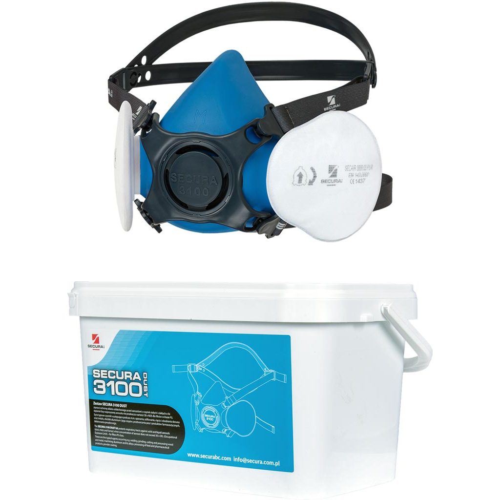 Maska ochronna Secura SECURA3100-DUST Niebiesko-szary