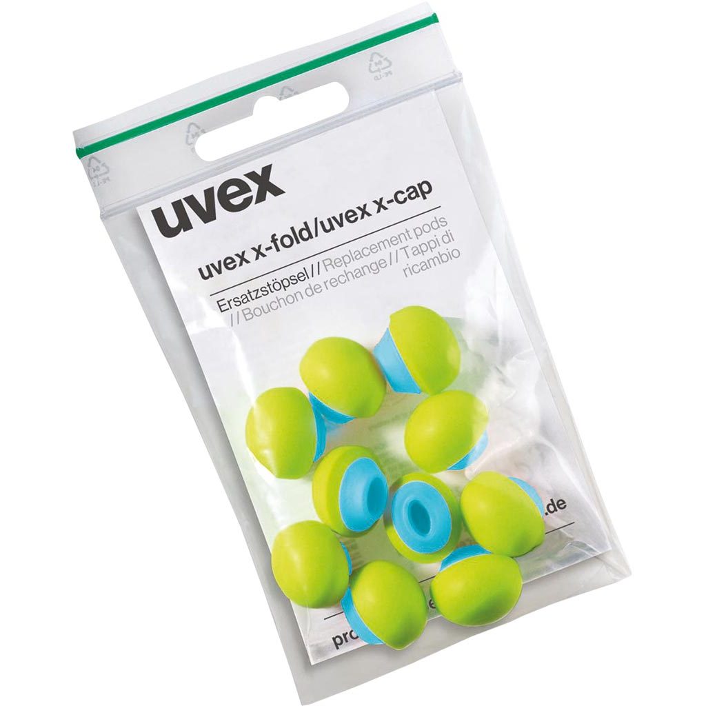 Wkład wymienny Uvex UX-XCAP-KON – SNR 24 dB Szaro-niebiesko-zielony