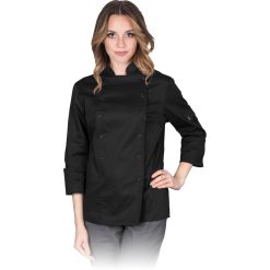 Bluza kucharska ochronna Reis VOLTA-L Czarno-ciemnoczerwony