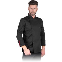 Bluza kucharska ochronna Reis VOLTA-M Czarno-ciemnoczerwony