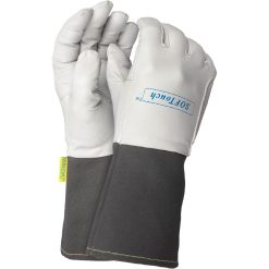 Rękawice ochronne Weldas WLDS-10-1004 – skóra, długie, EN 388 Biało-szary